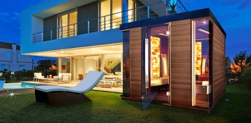 Kombinált kültéri szauna