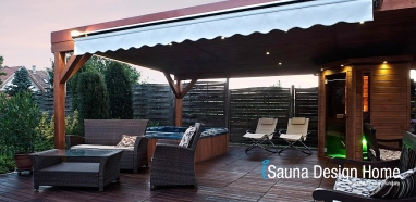 Szauna kert wellness teraszon