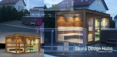 Egyedi modern szaunaház
