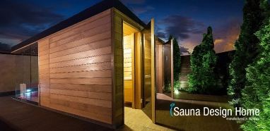 Szaunaház zuhanyzóval WC-vel