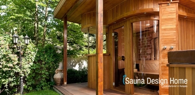 Kültéri szauna Himalája sóterápiával