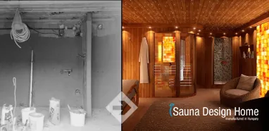 Wellness helyiség építés szaunával